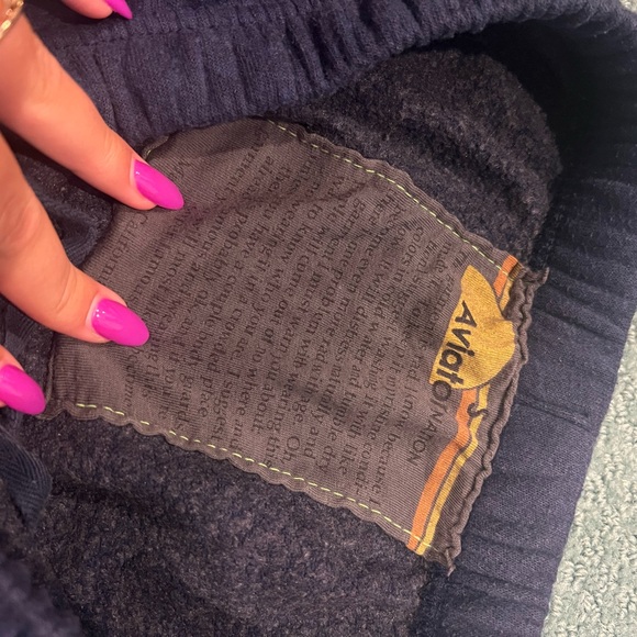 Navy blue aviator nation sweatpants with smiley faces size small - Picture 2 of 3